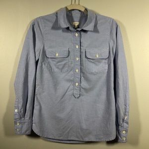 J. Crew 3/4 button down Chambray LS size 2